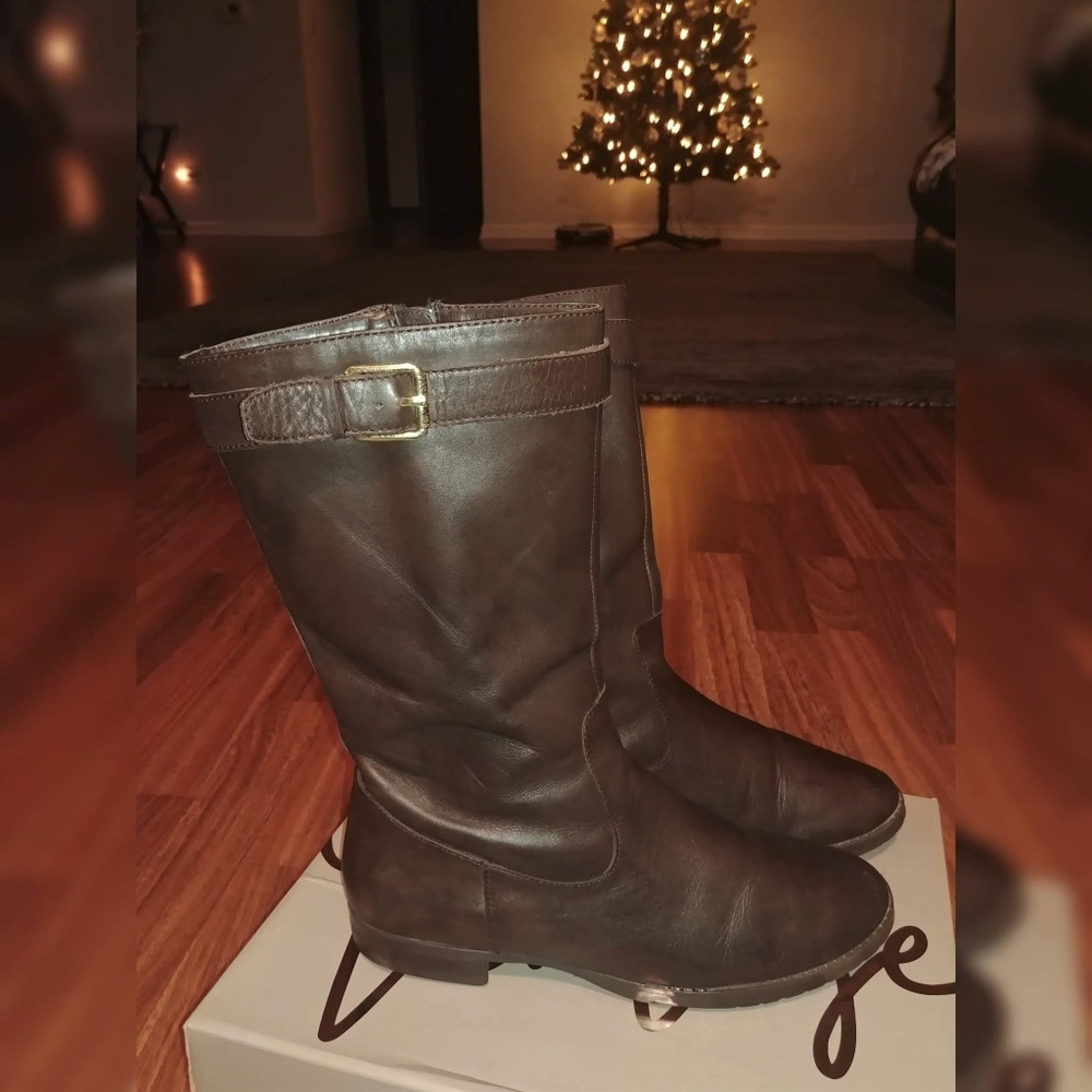Lauren by Ralph Lauren Mid-Calf Leather Boots